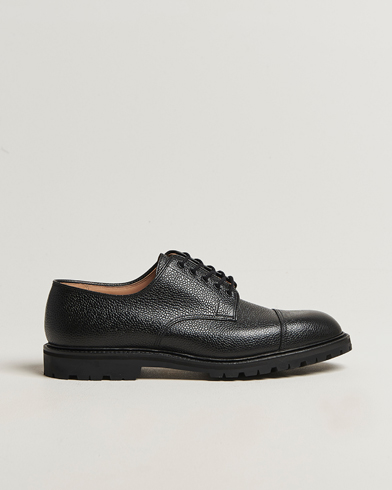 Crockett & Jones Sandhurst Derby Vibram Black Scotch Grain – Schwarz