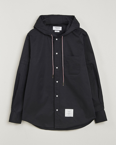 Thom Browne Long Sleeve Hooded Overshirt Black – Schwarz