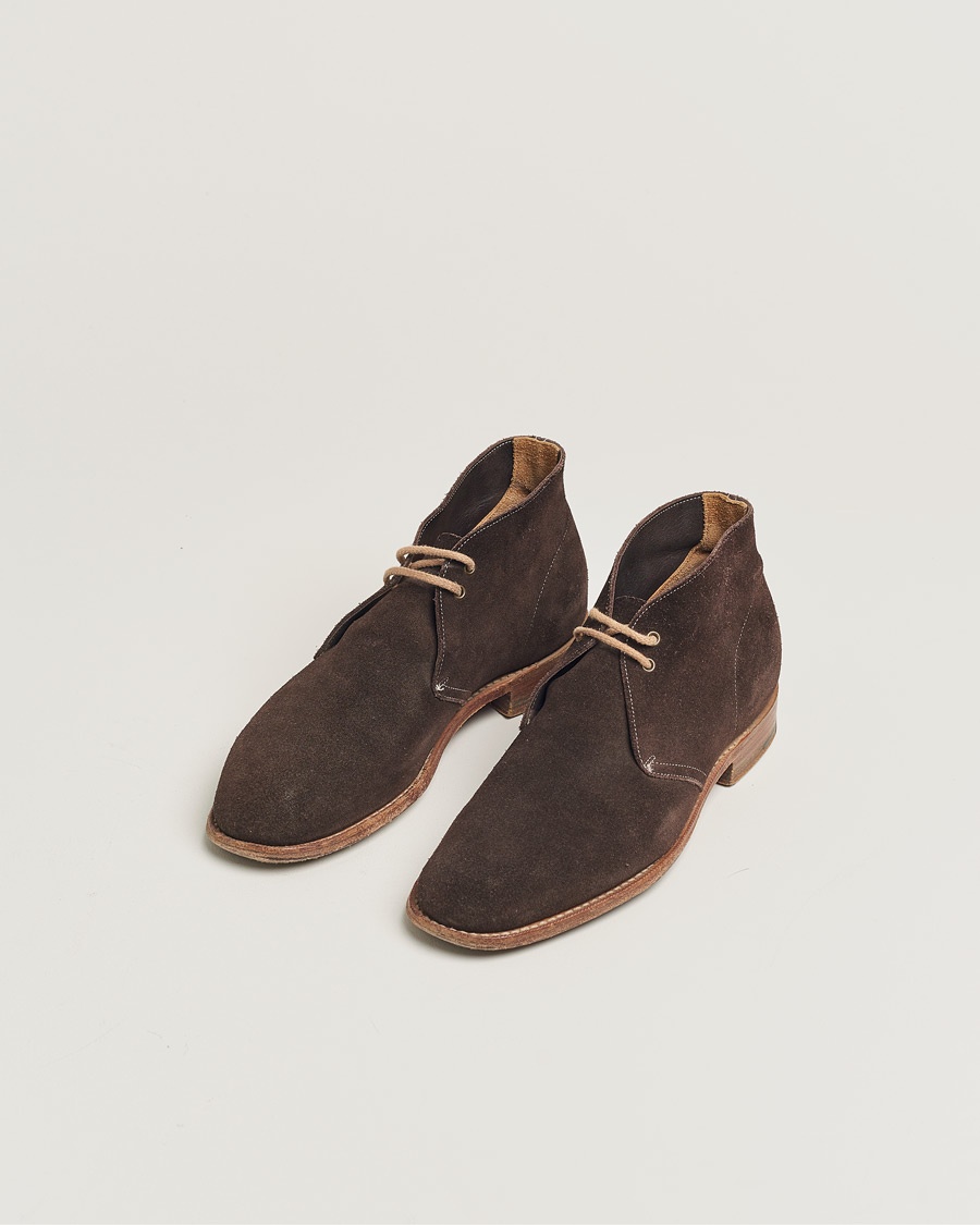 Pre-owned Church's Sahara Boots Dark Brown Suede UK6,5 - EU40,5 – Braun