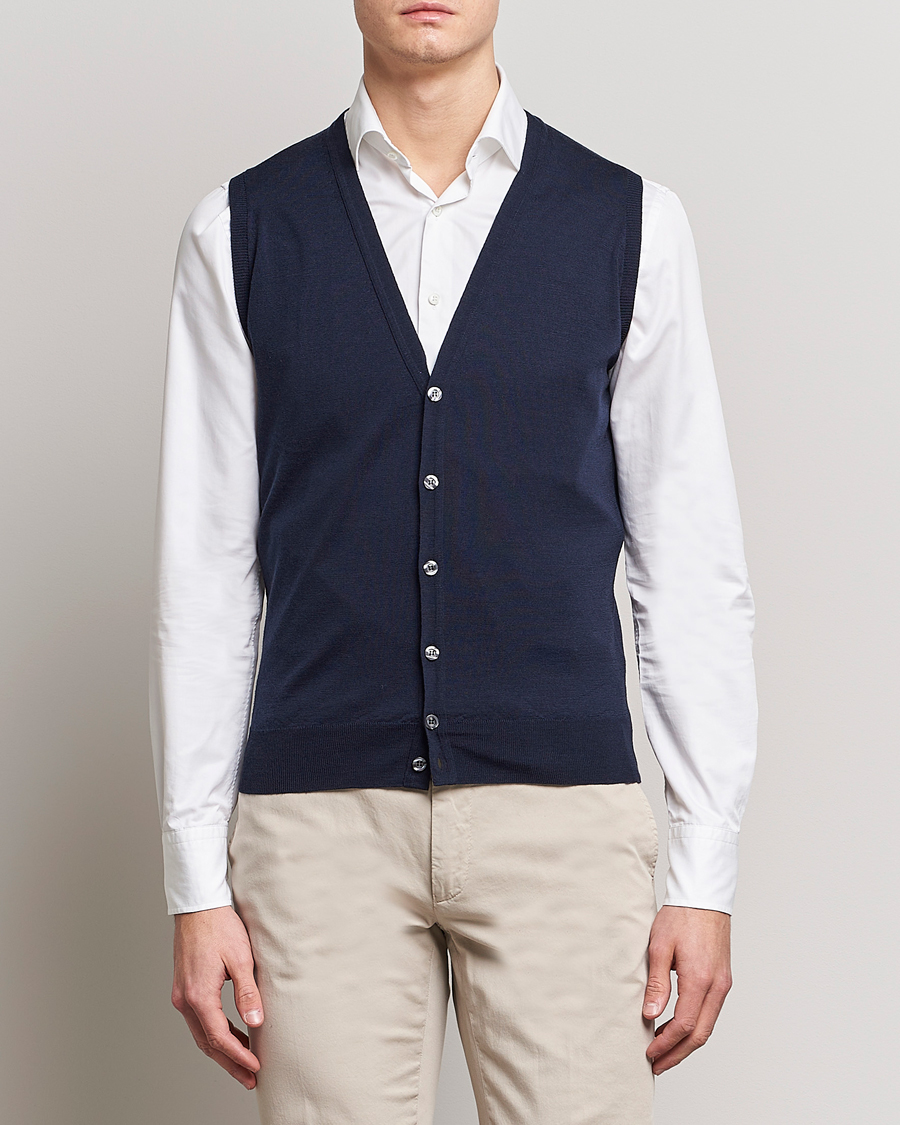 Herren |  | John Smedley | Huntswood Slim Fit Waistcoat Midnight