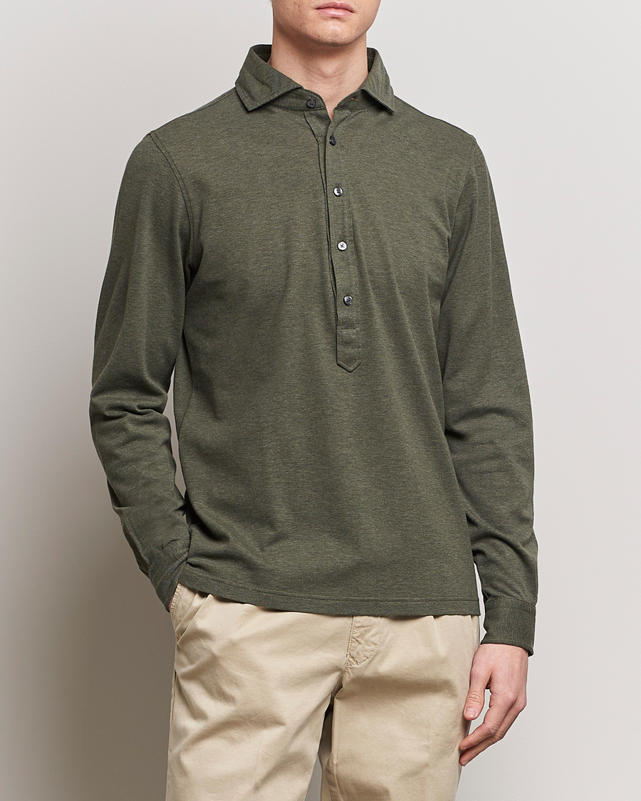 Herren | Freizeithemden | Gran Sasso | Popover Shirt Olive