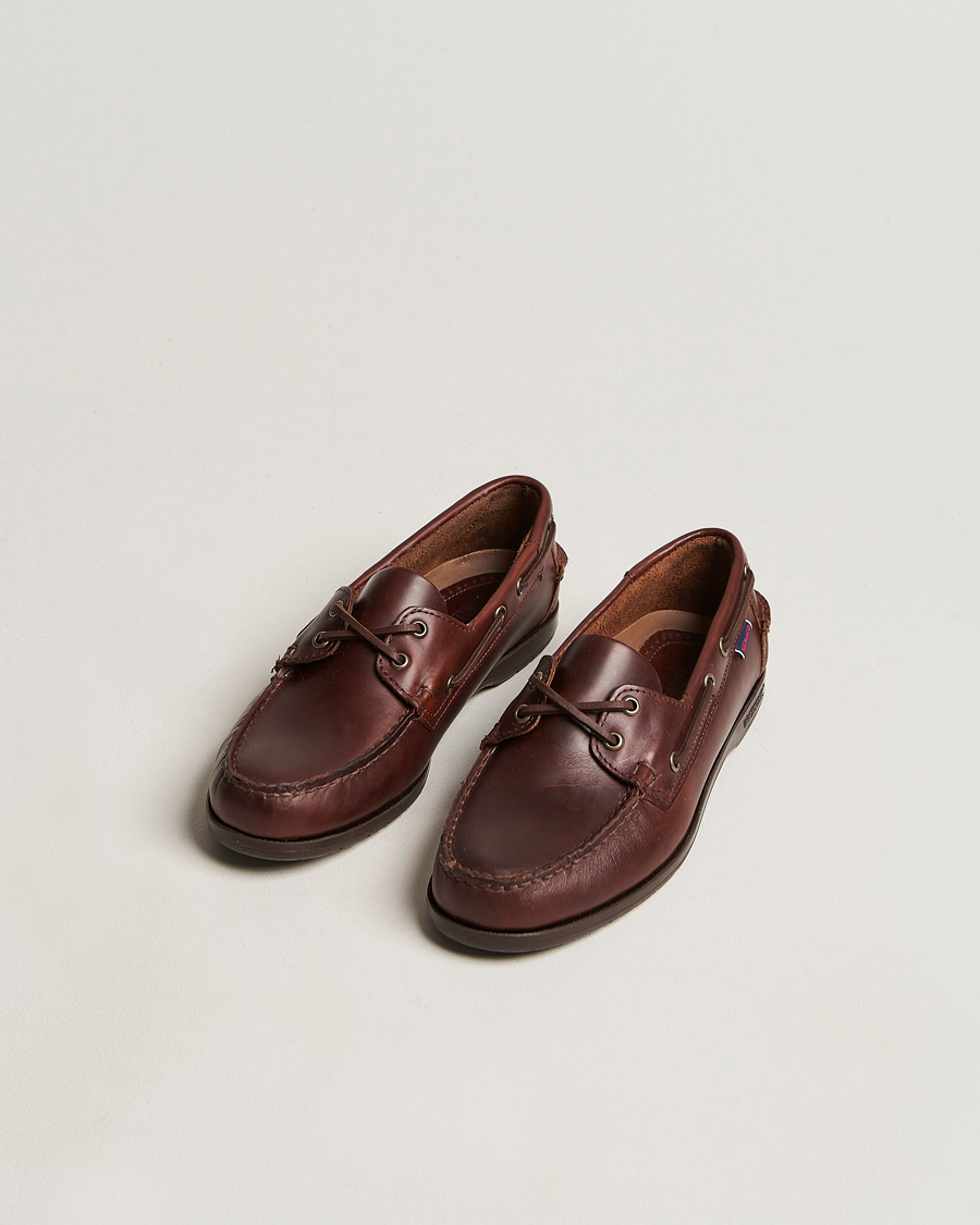 Herren | Schuhe | Sebago | Endeavor Oiled Leather Boat Shoe Brown