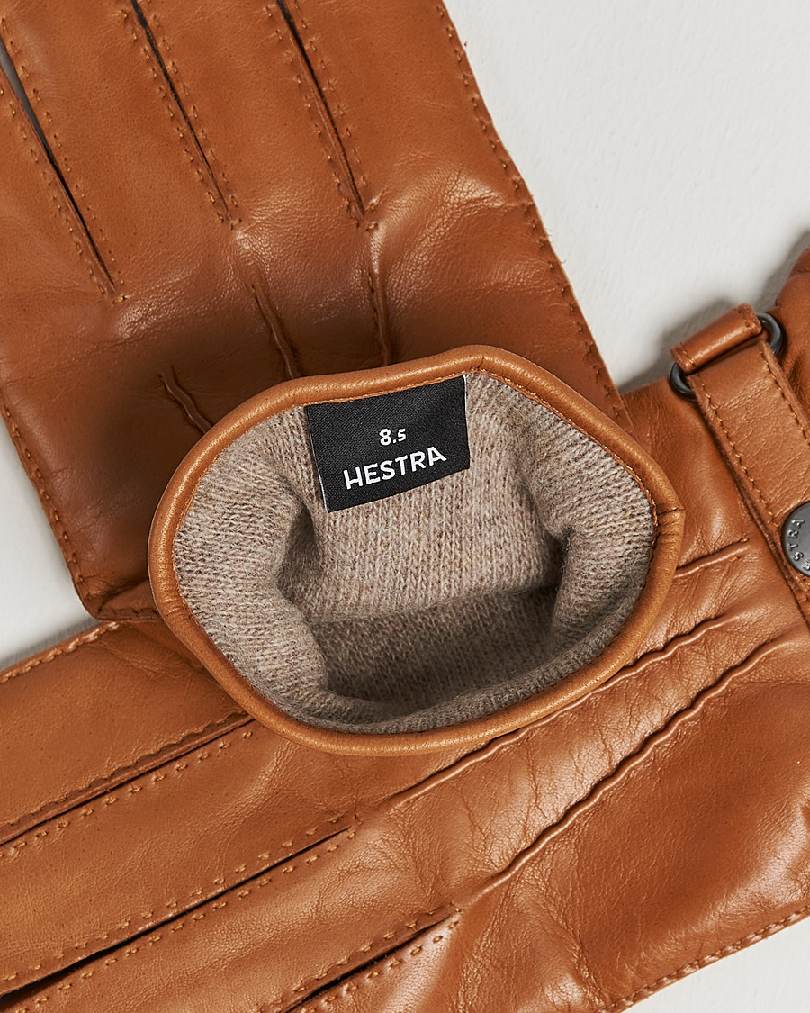 Herren | Handschuhe | Hestra | Jake Wool Lined Buckle Glove Cognac