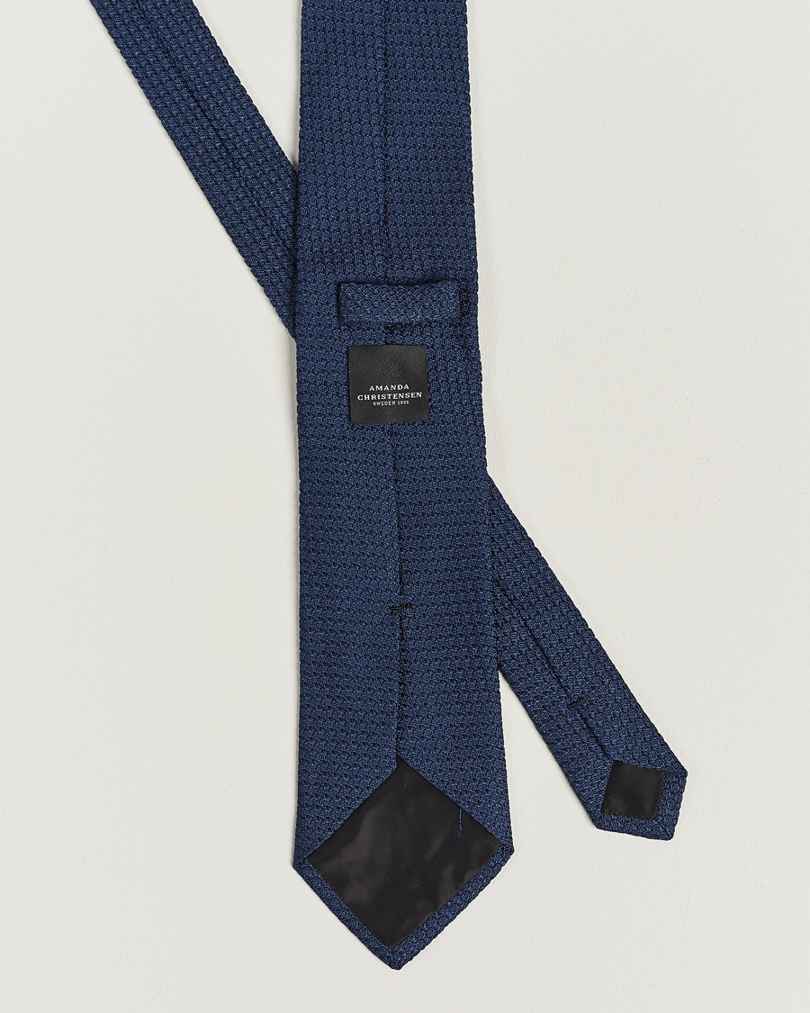 Herren | Amanda Christensen | Amanda Christensen | Silk Grenadine 8 cm Tie Napoli Blue