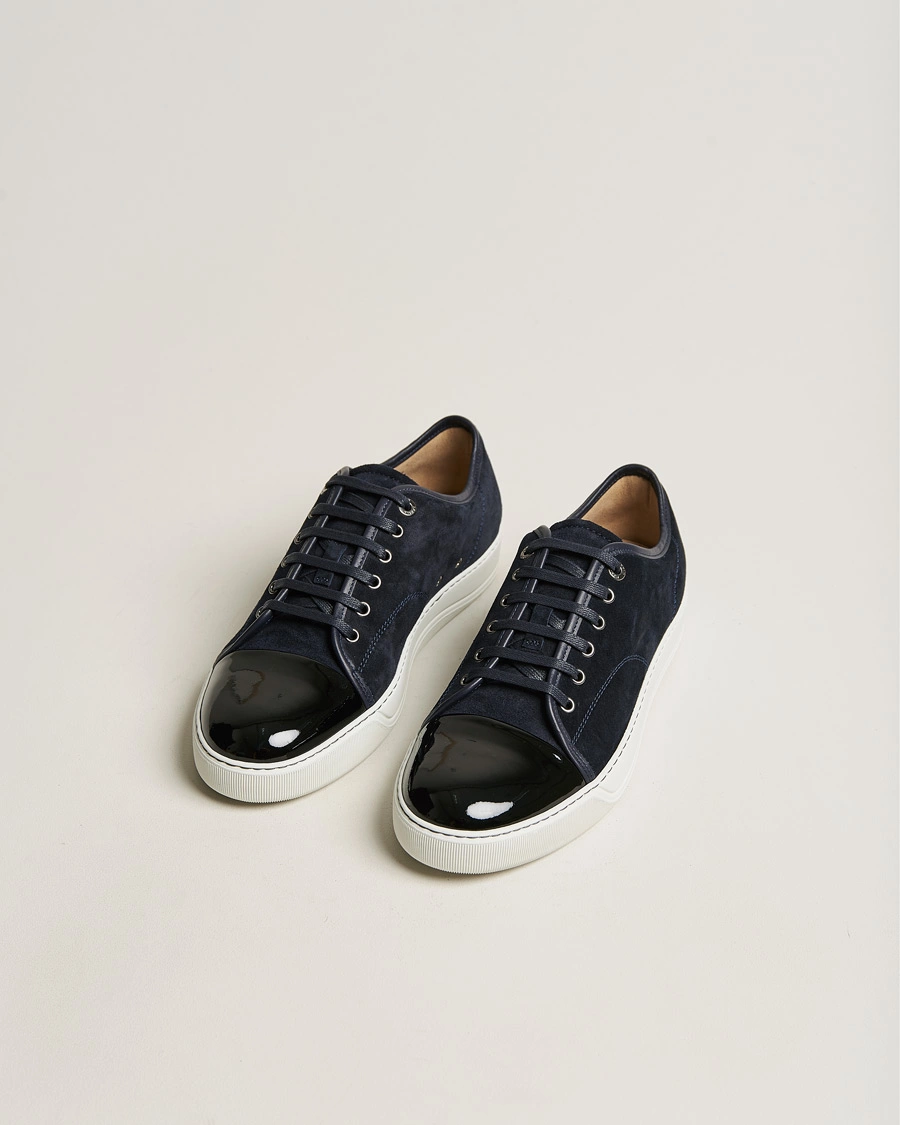Herren | Sneaker | Lanvin | Patent Cap Toe Sneaker Navy