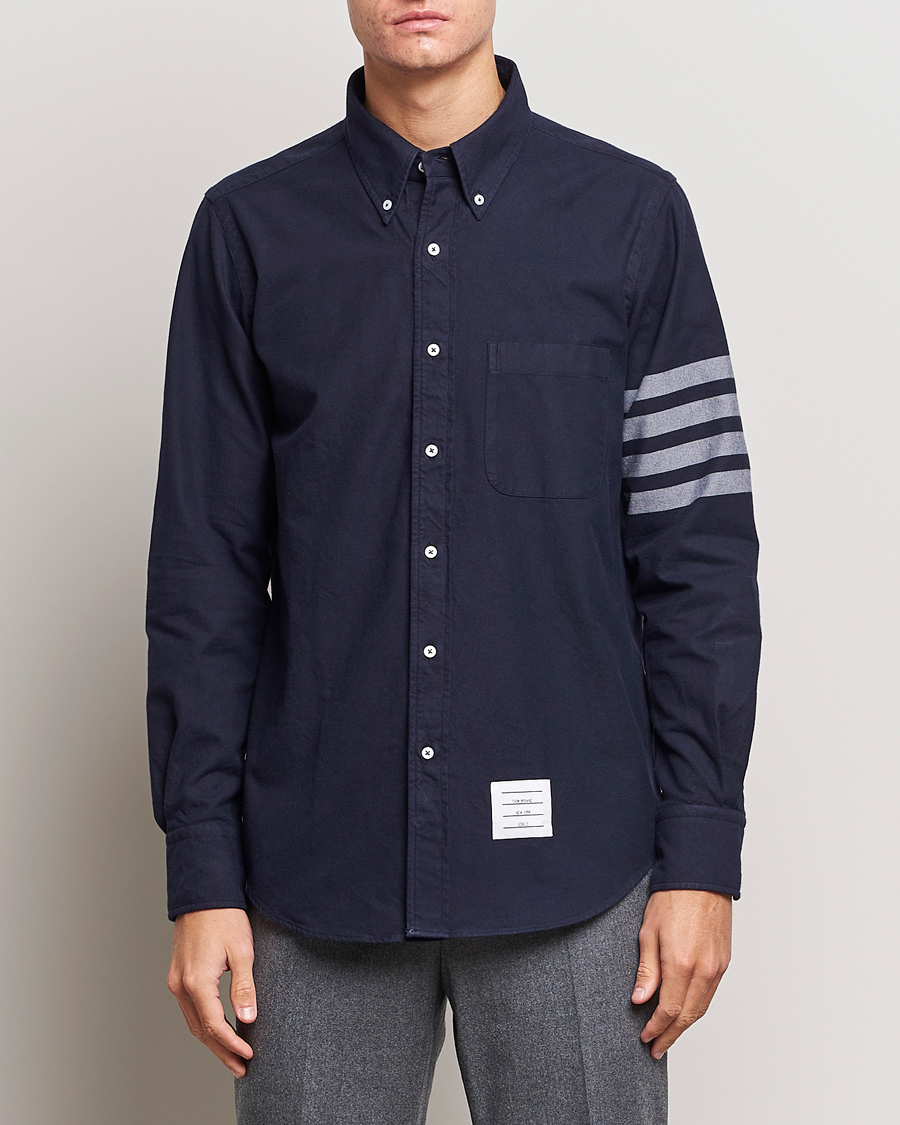 Herren | Kleidung | Thom Browne | 4 Bar Flannel Shirt Navy