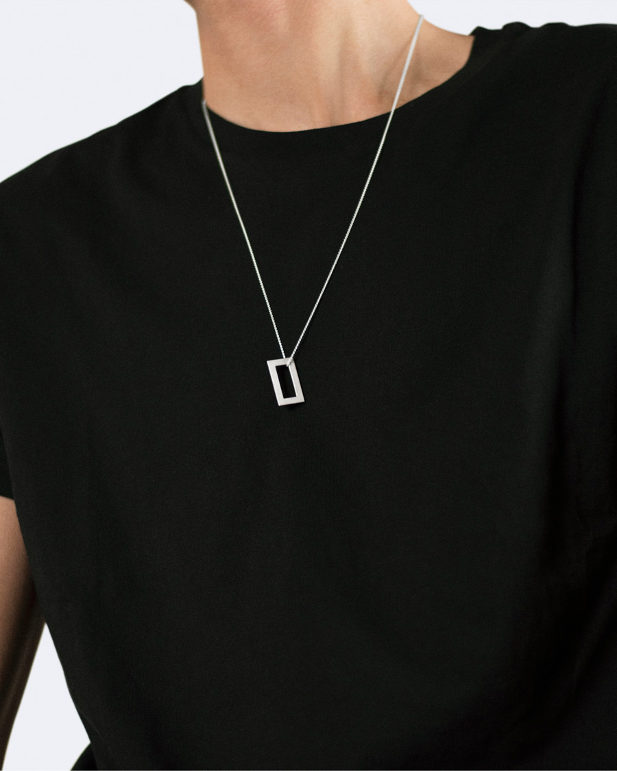 Herren | LE GRAMME | LE GRAMME | Rectangular Necklace Le 3.4 Sterling Silver