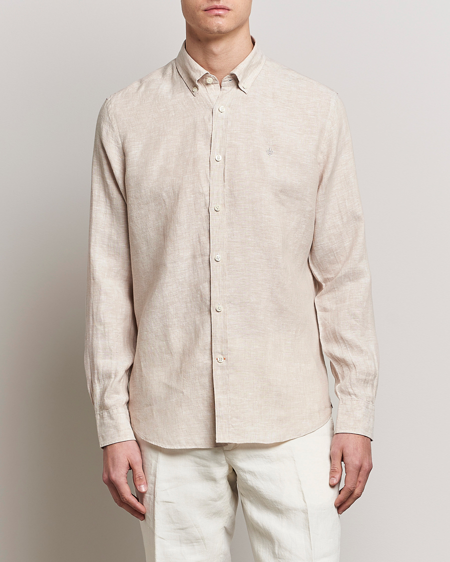 Herren | Morris | Morris | Douglas Linen Button Down Shirt Khaki