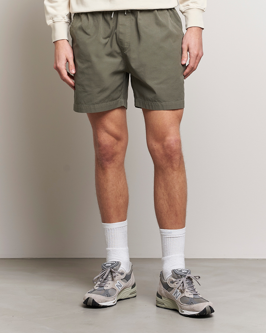 Herren | Colorful Standard | Colorful Standard | Classic Organic Twill Drawstring Shorts Dusty Olive