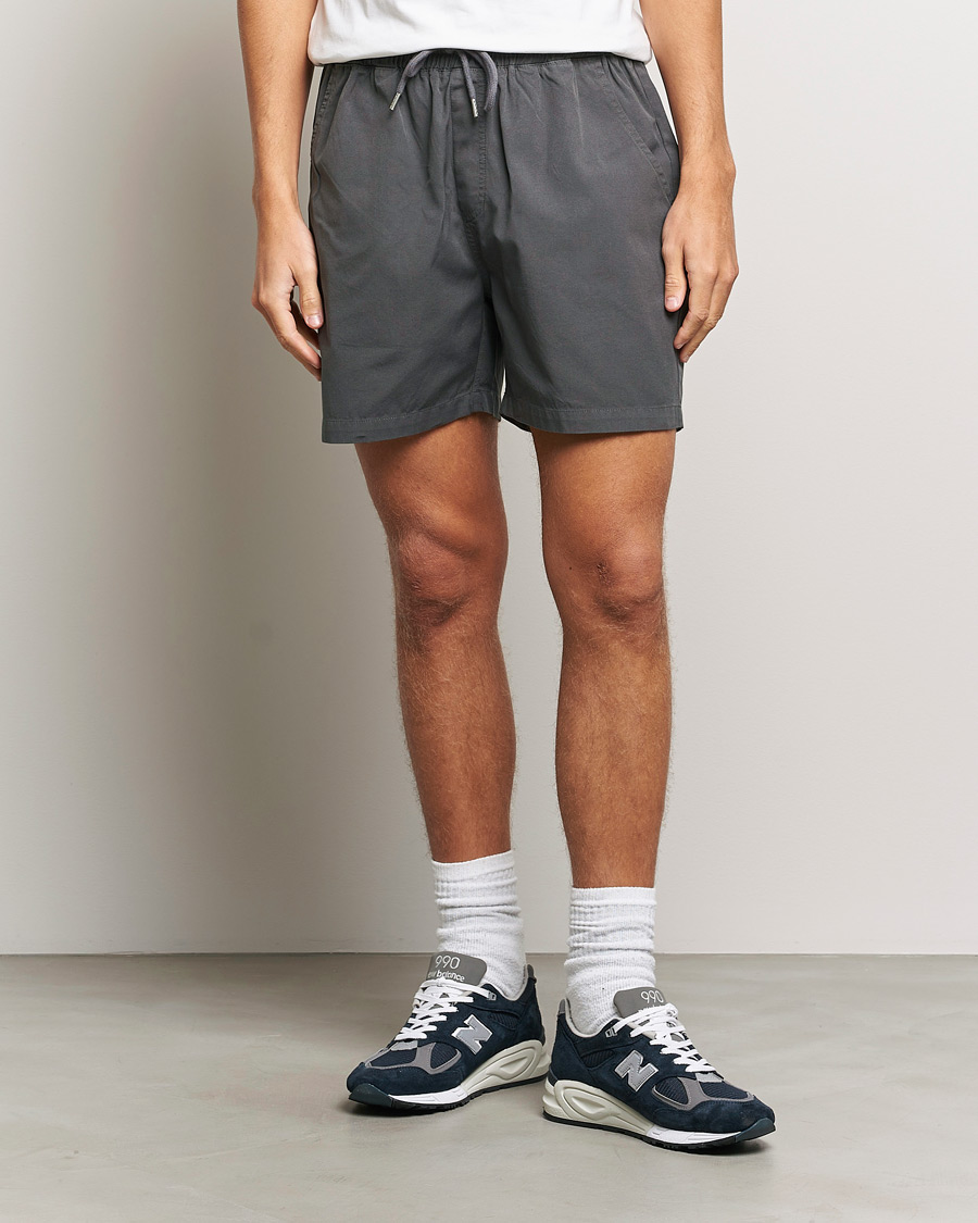 Herren | Colorful Standard | Colorful Standard | Classic Organic Twill Drawstring Shorts Lava Grey