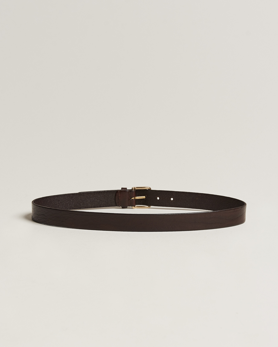 Herren | Schlichte Gürtel | Anderson\'s | Leather Belt 3 cm Dark Brown