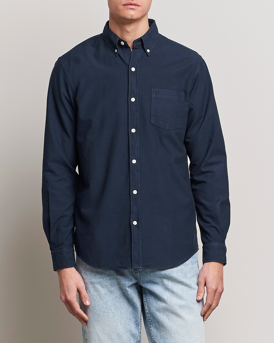 Herren |  | Colorful Standard | Classic Organic Oxford Button Down Shirt Navy Blue