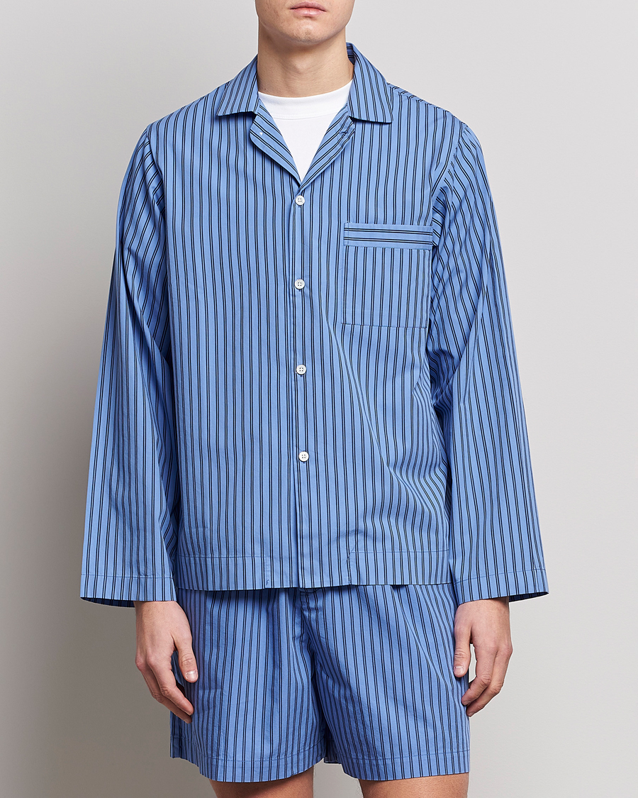 Herren | Tekla | Tekla | Poplin Pyjama Shirt Boro Stripes