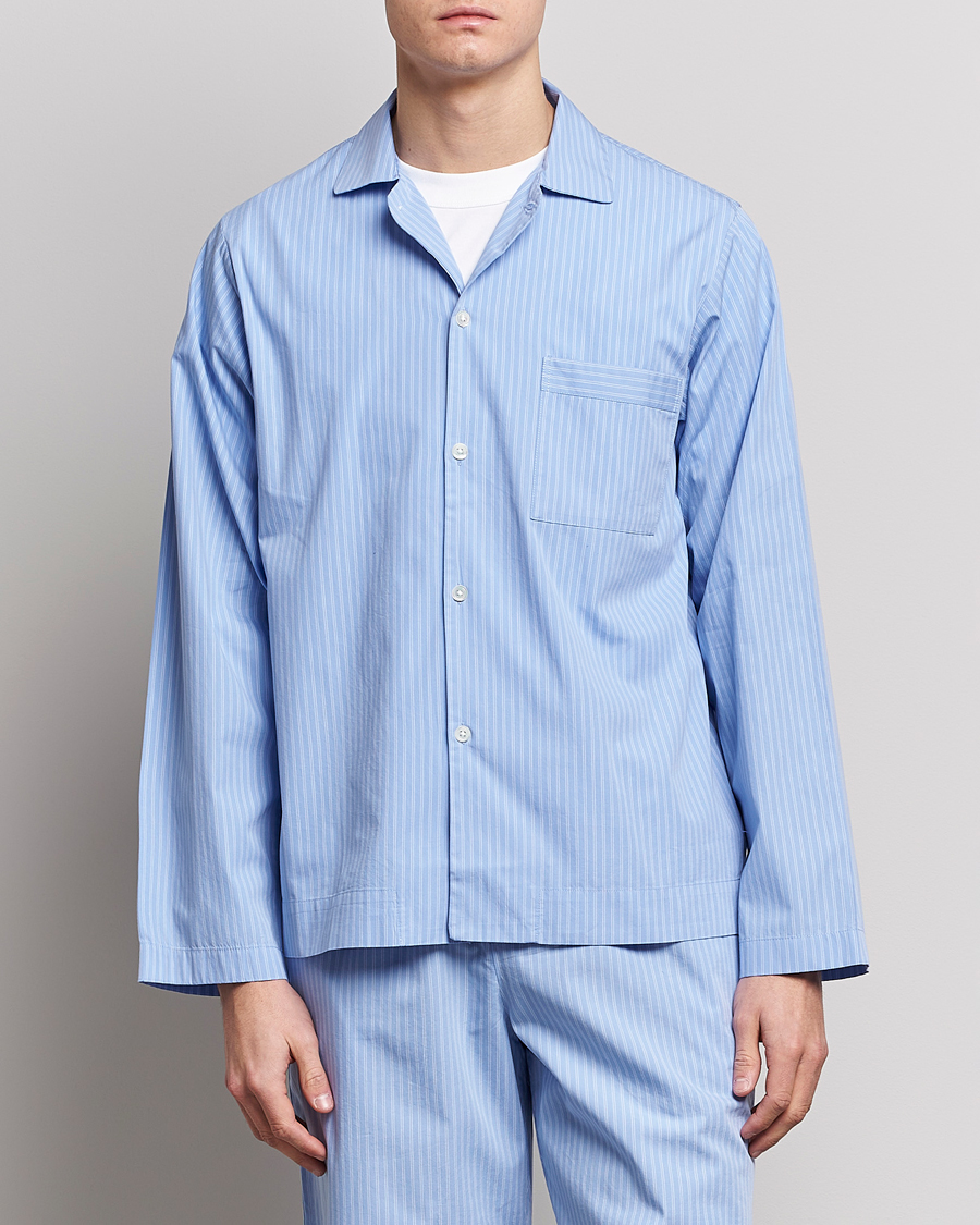 Herren | Tekla | Tekla | Poplin Pyjama Shirt Pin Stripes