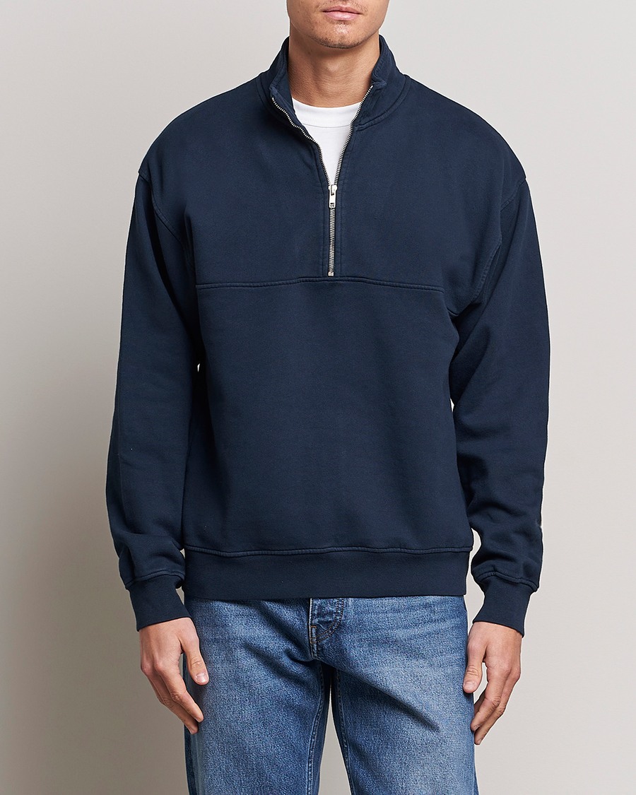 Herren | Unter 100 | Colorful Standard | Classic Organic Half-Zip Navy Blue