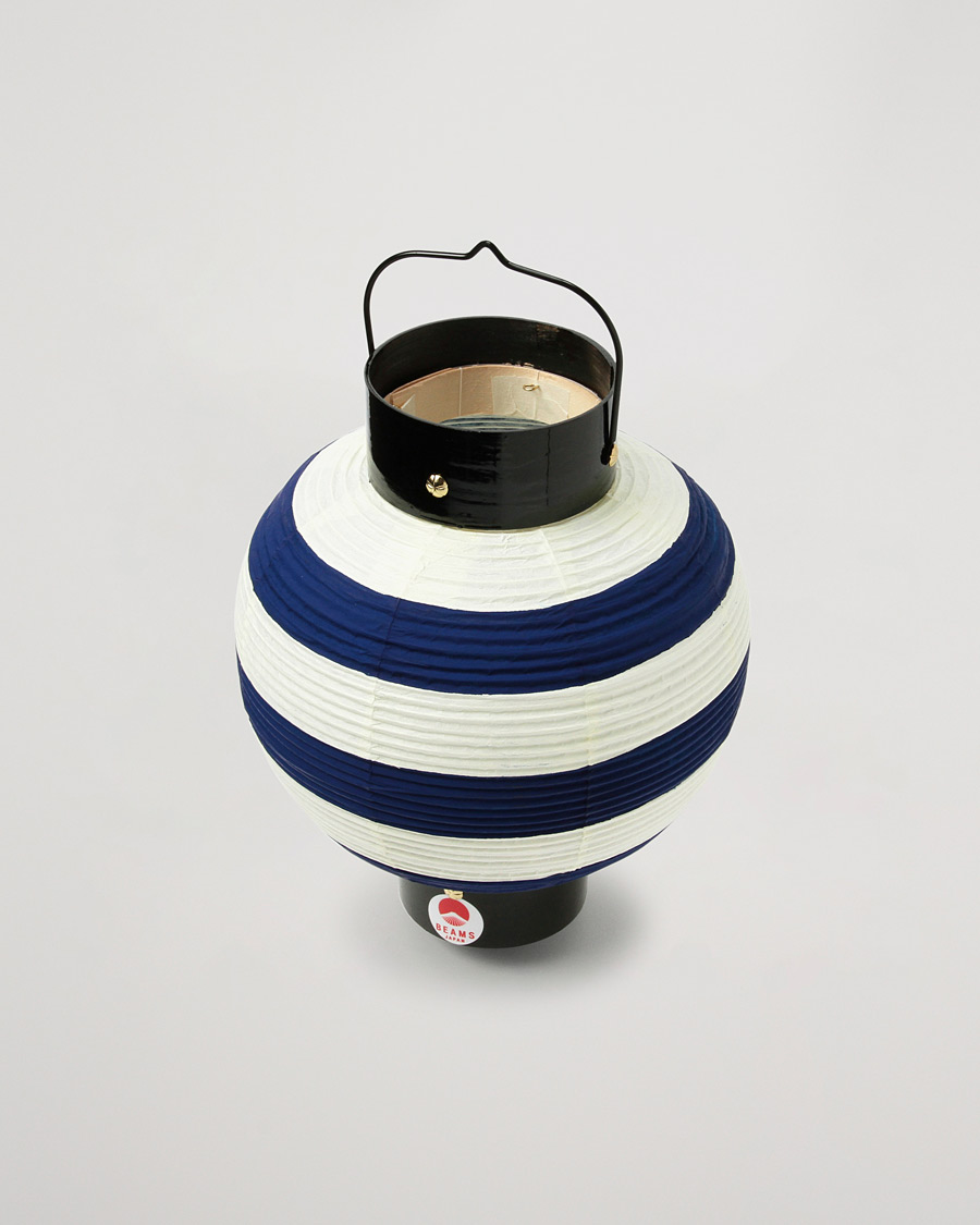 Herren | Dekoration | Beams Japan | Striped Paper Lantern Indigo