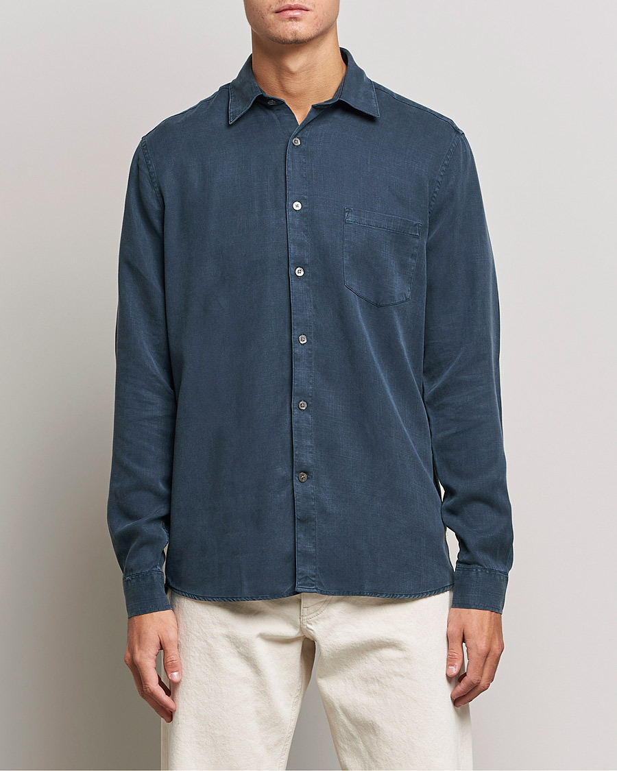 Herren | A Day's March | A Day\'s March | Daintree Tencel Shirt Navy