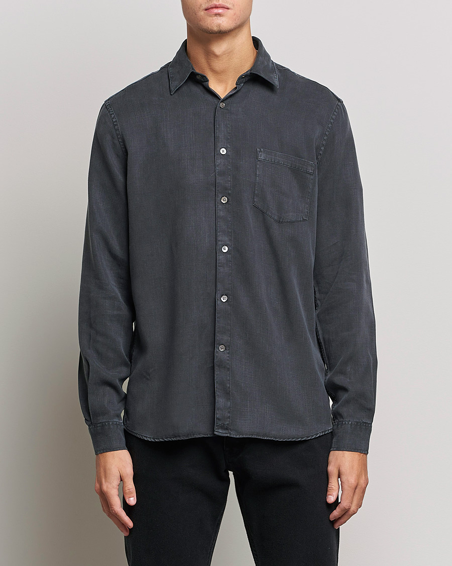 Herren | A Day's March | A Day\'s March | Daintree Tencel Shirt Off Black