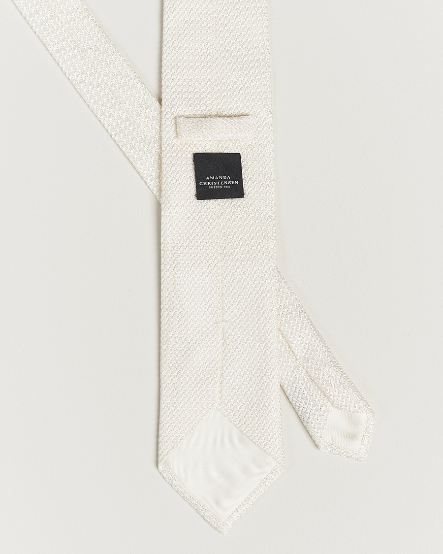 Herren | Amanda Christensen | Amanda Christensen | Silk Grenadine 8 cm Tie White