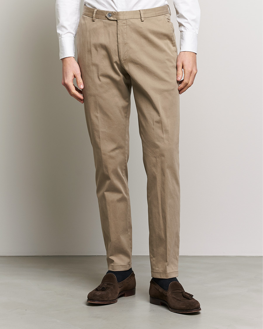 Herren | Kleidung | Oscar Jacobson | Denz Casual Cotton Trousers Beige