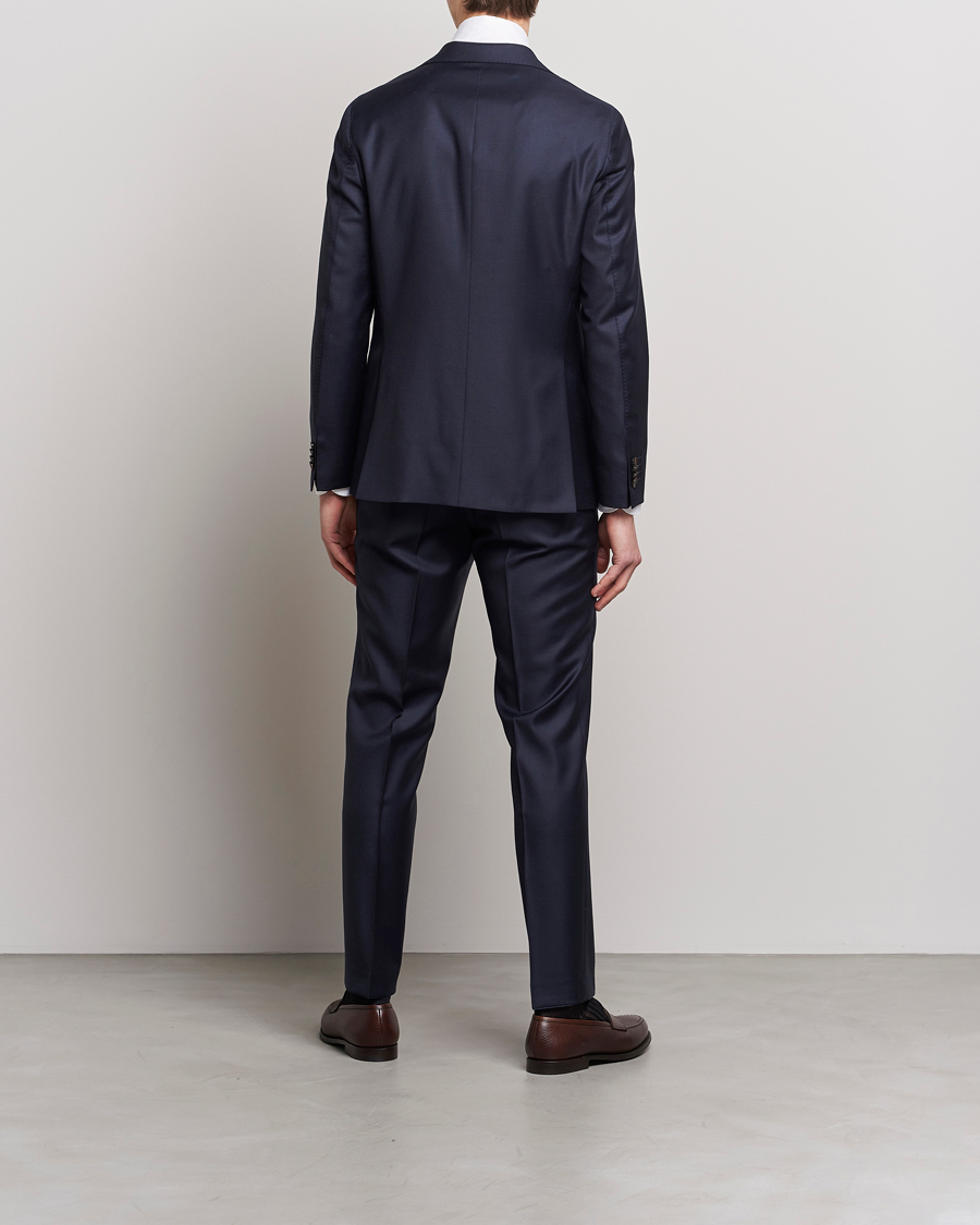 Herren | Anzüge | Oscar Jacobson | Ego Loro Piana Zelander Merino Wool Suit Navy