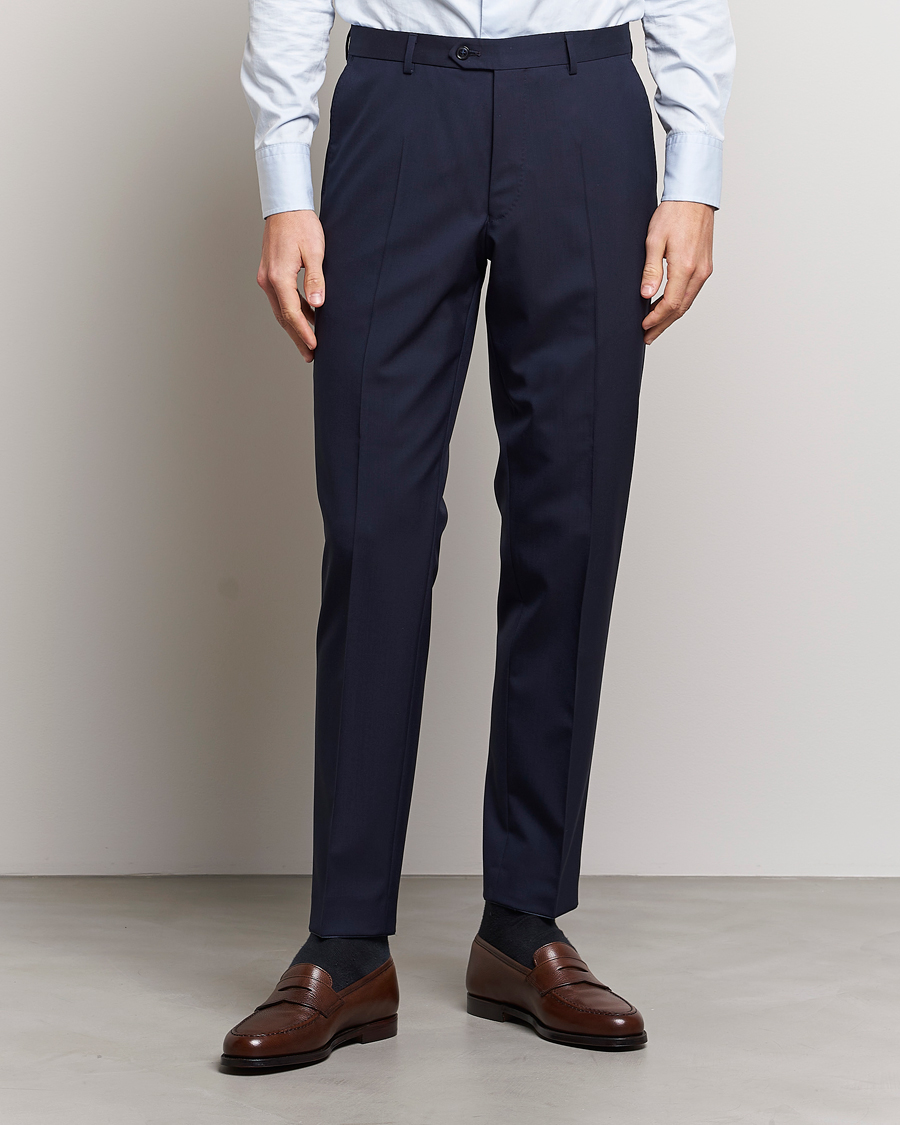 Herren | Kleidung | Oscar Jacobson | Denz Wool Trousers Blue
