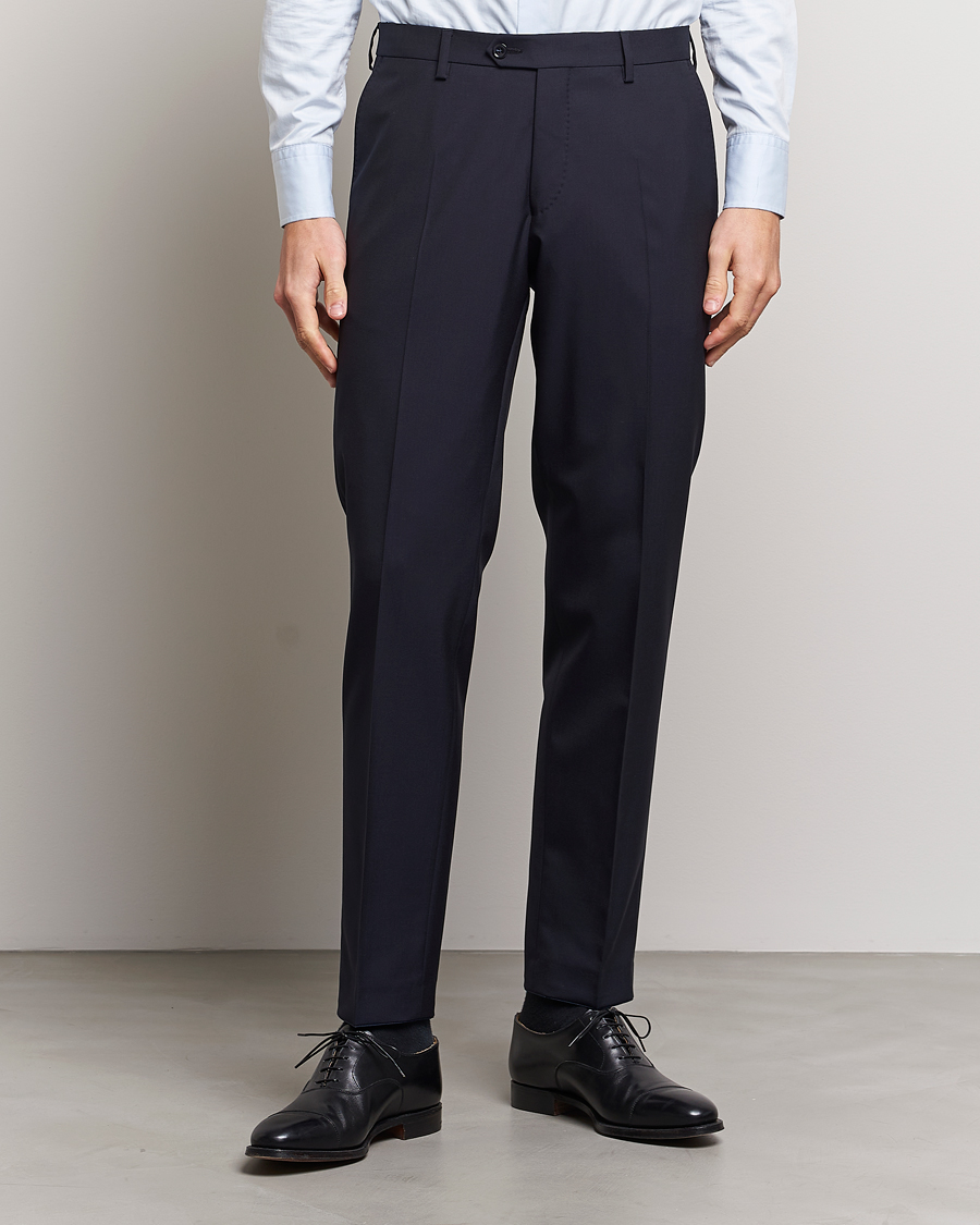 Herren | Kleidung | Oscar Jacobson | Diego Wool Trousers Navy