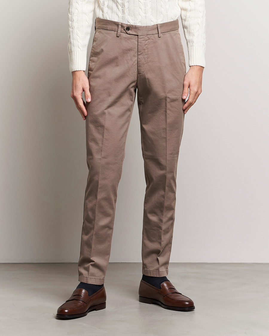 Herren | Kleidung | Oscar Jacobson | Danwick Cotton Trousers Light Brown