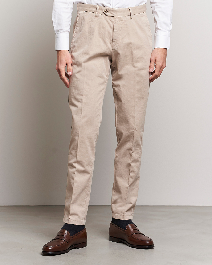 Herren | Kleidung | Oscar Jacobson | Danwick Cotton Trousers Beige