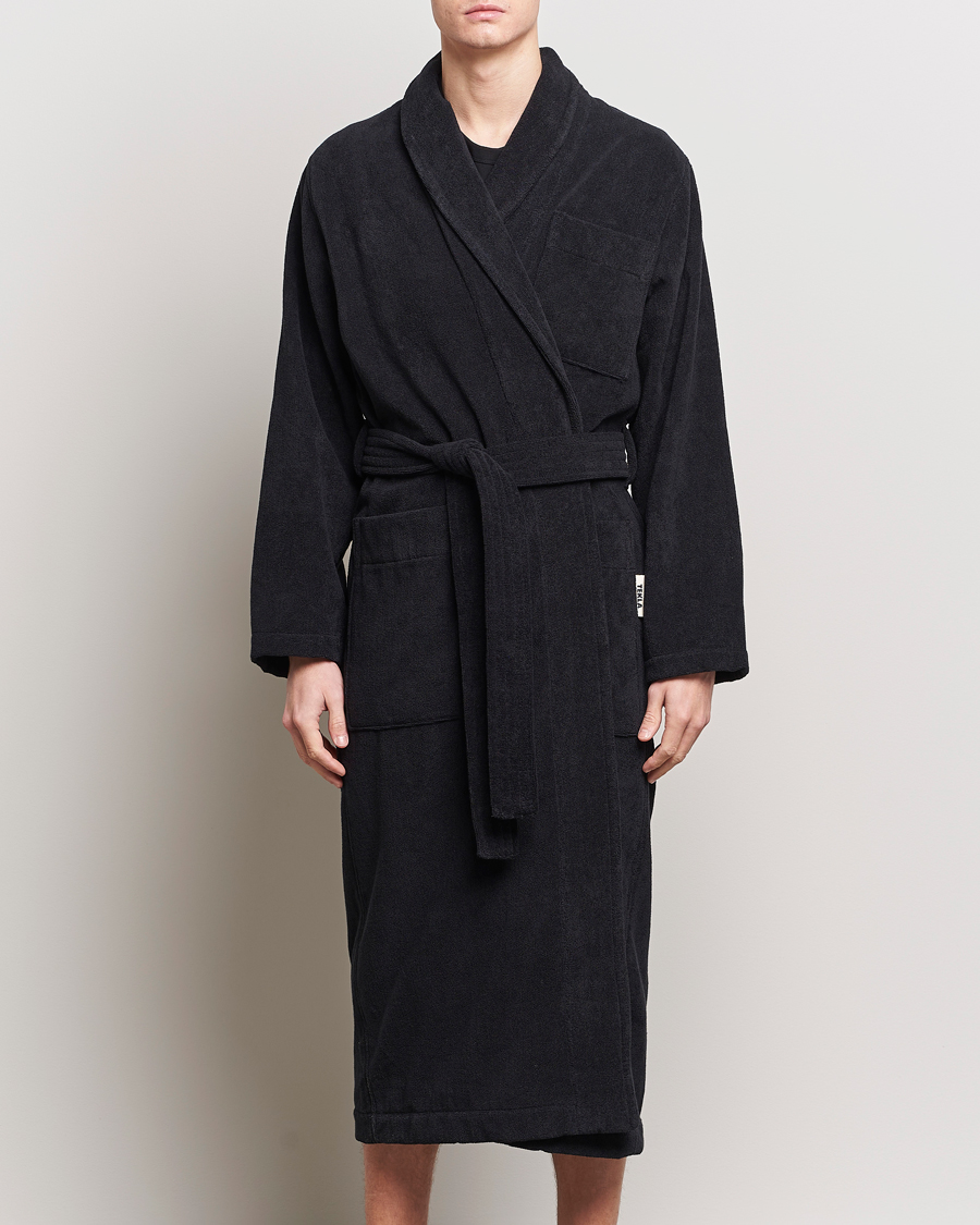 Herren | Morgenmantel | Tekla | Organic Terry Bathrobe Black