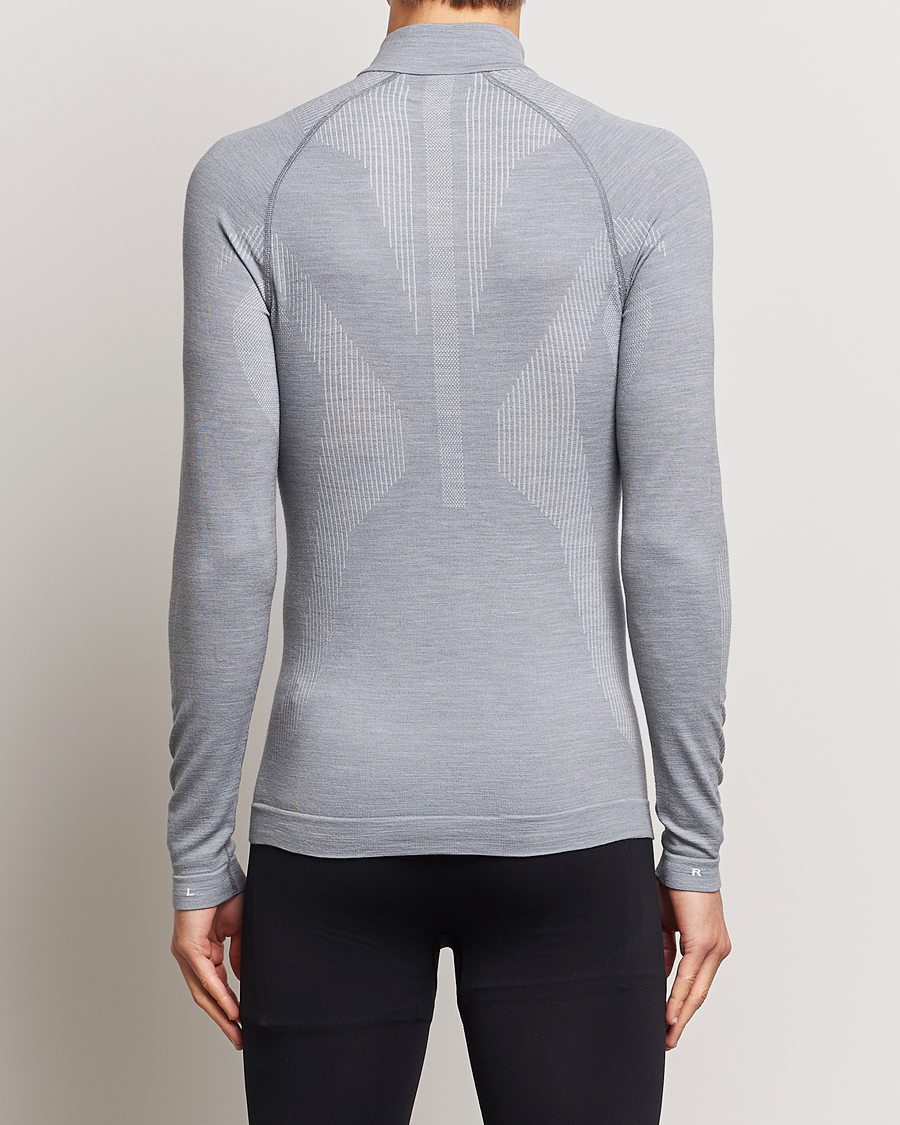 Herren | Kleidung | Falke Sport | Falke Long Sleeve Wool Tech half Zip Shirt Grey Heather