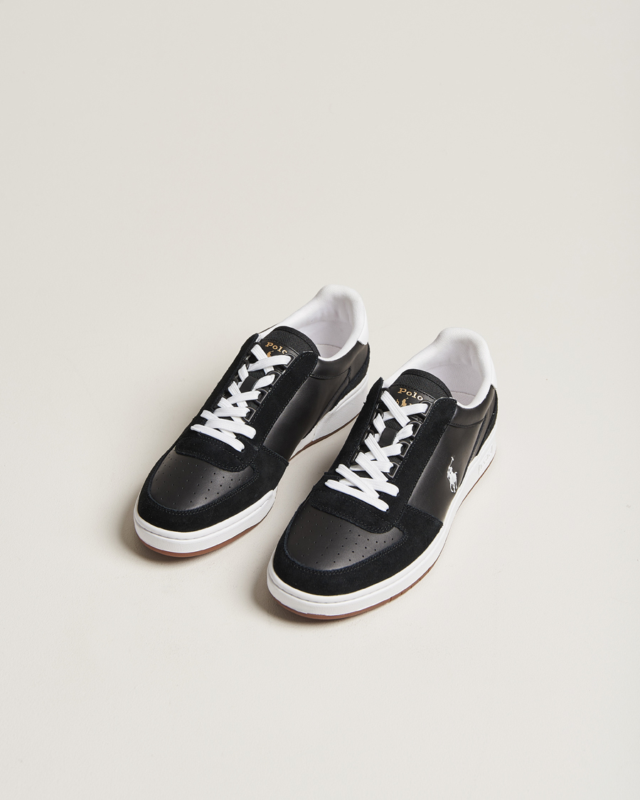 Herren | World of Ralph Lauren | Polo Ralph Lauren | CRT Leather/Suede Sneaker Black/White