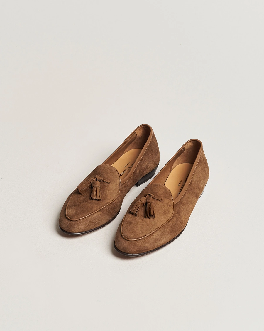 Herren | Baudoin & Lange | Baudoin & Lange | Sagan Classic Tassel Loafers Tan Suede