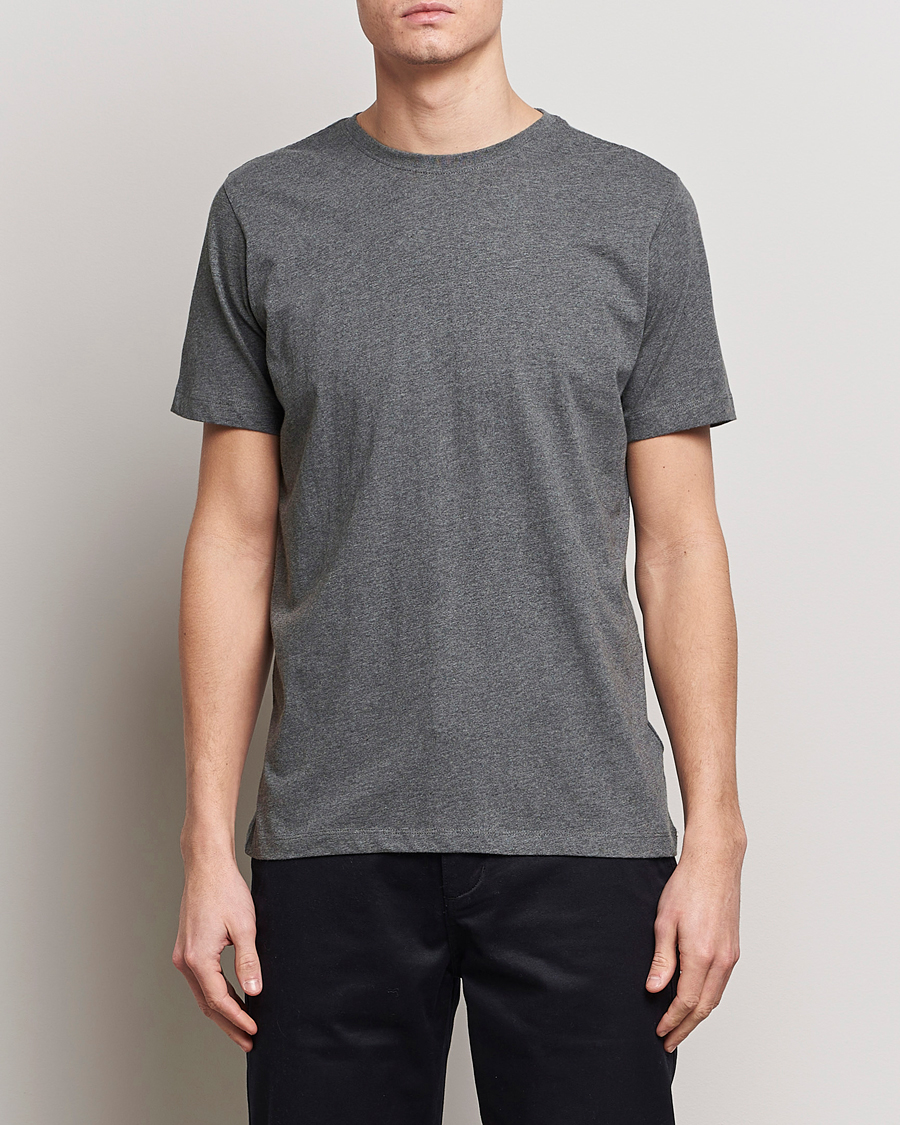 Herren | KnowledgeCotton Apparel | KnowledgeCotton Apparel | Agnar Basic T-Shirt Dark Grey Melange