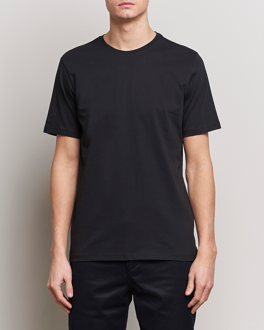 Herren | KnowledgeCotton Apparel | KnowledgeCotton Apparel | Agnar Basic T-Shirt Jet Black