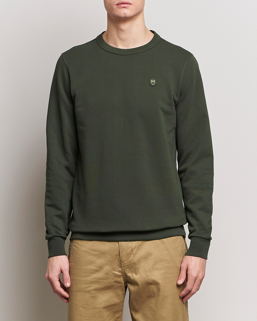 Herren |  | KnowledgeCotton Apparel | Erik Badge Sweatshirt Forest Night