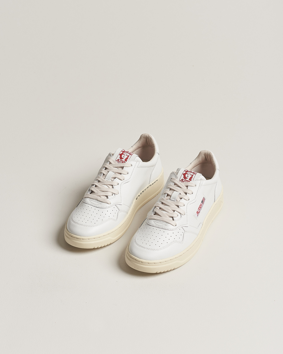 Herren | Contemporary Creators | Autry | Medalist Low Leather Sneaker White/Red