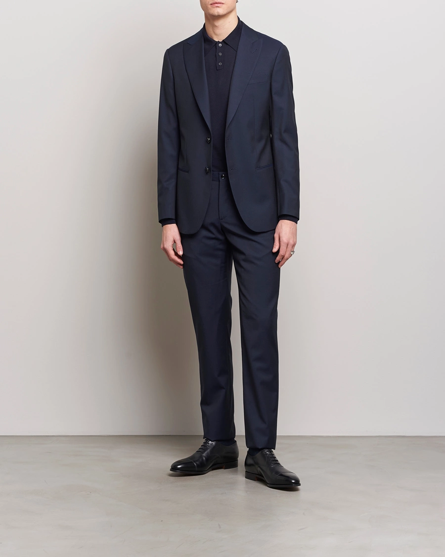 Herren | Kleidung | Giorgio Armani | Slim Fit Peak Lapel Wool Suit Navy