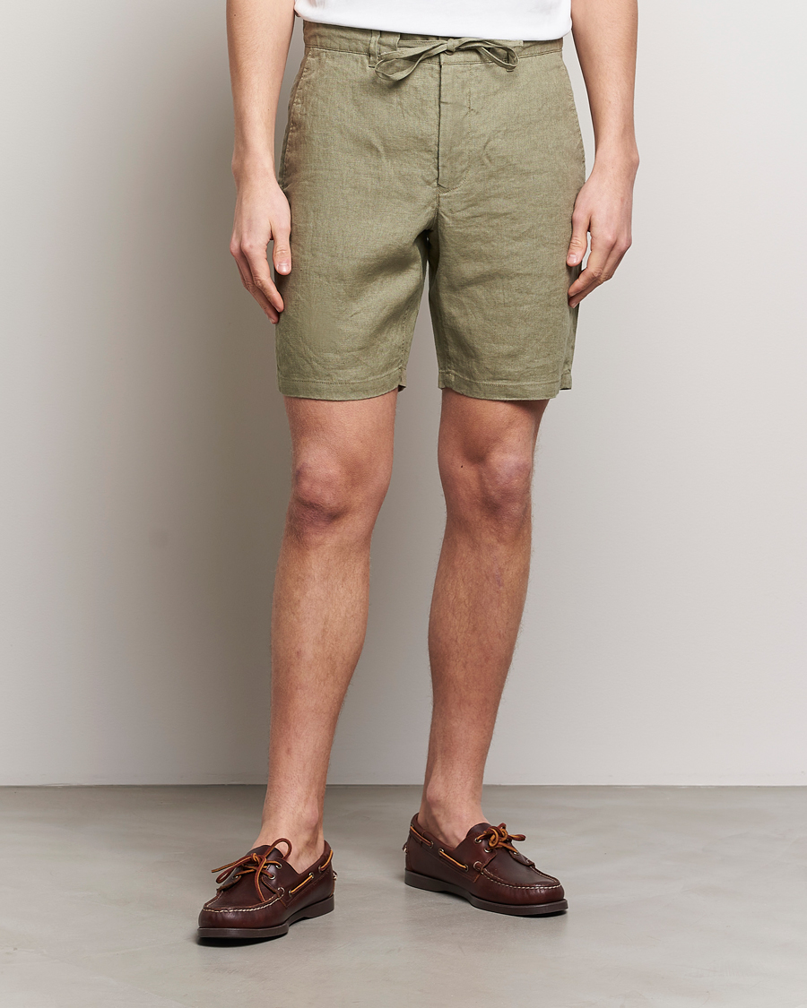 Herren | Kleidung | GANT | Relaxed Linen Drawstring Shorts Dried Clay
