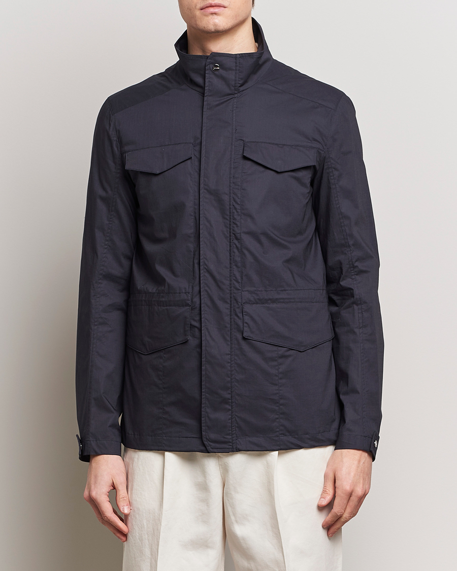 Herren | Kleidung | Herno | Lightwieght Cotton Field Jacket Navy