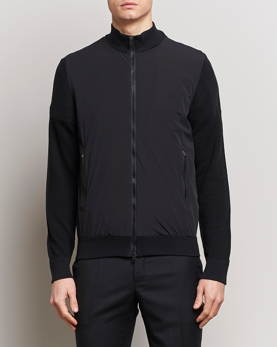 Herren | Kleidung | Herno | Hybrid Knit Jacket Black