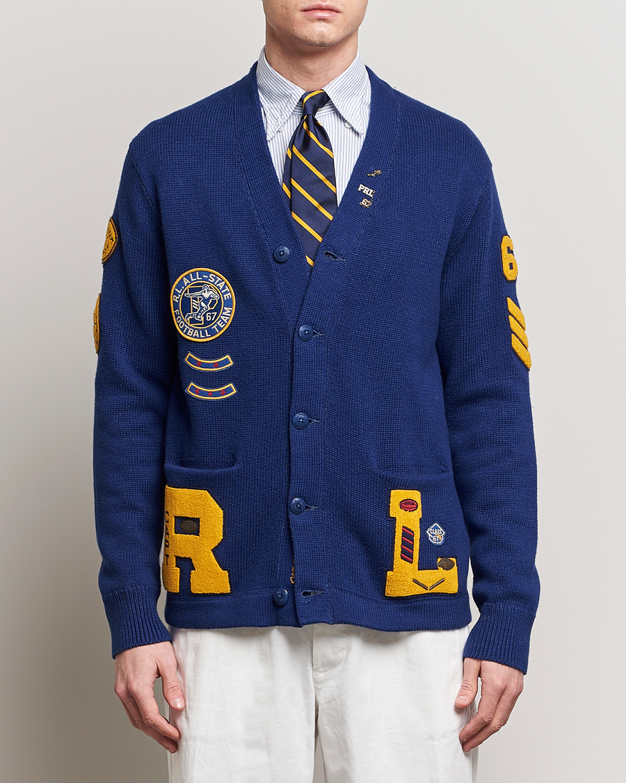 Herren | Kleidung | Polo Ralph Lauren | Cotton Varsity Patch Cardigan Royal Combo