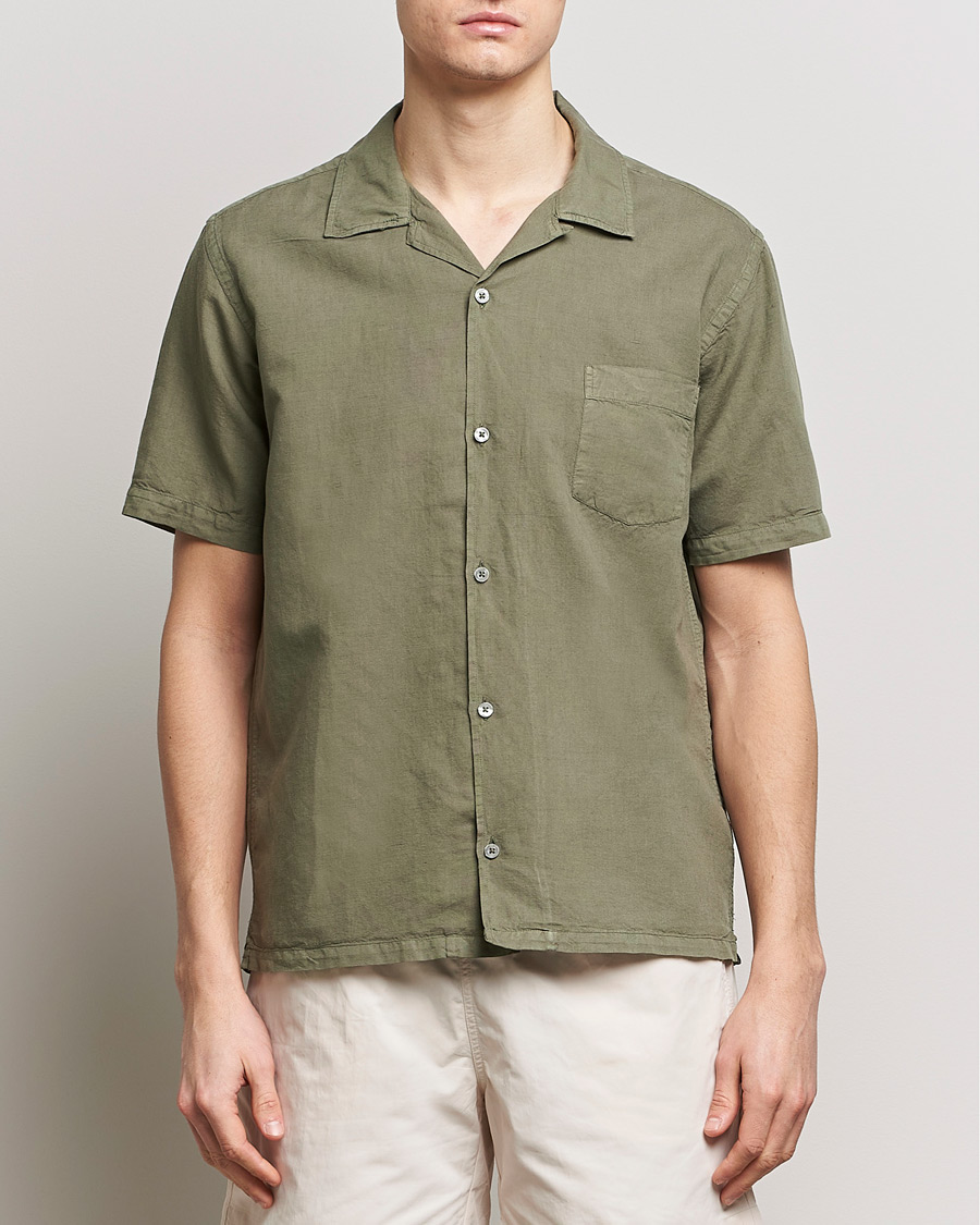 Herren |  | Colorful Standard | Cotton/Linen Short Sleeve Shirt Dusty Olive