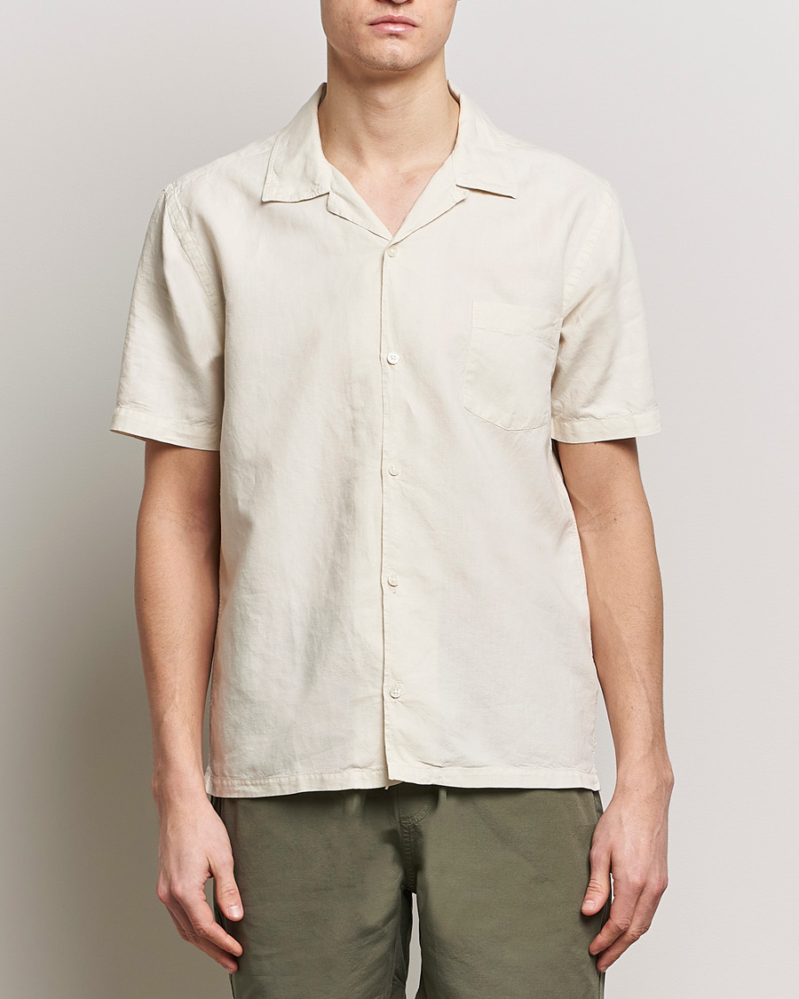 Herren | Contemporary Creators | Colorful Standard | Cotton/Linen Short Sleeve Shirt Ivory White