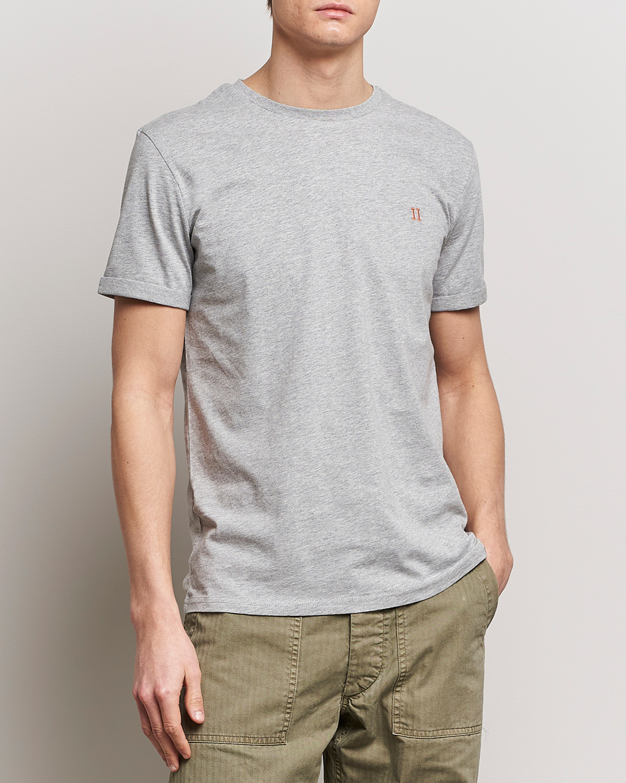 Herren | LES DEUX | LES DEUX | Nørregaard Cotton T-Shirt Grey Melange