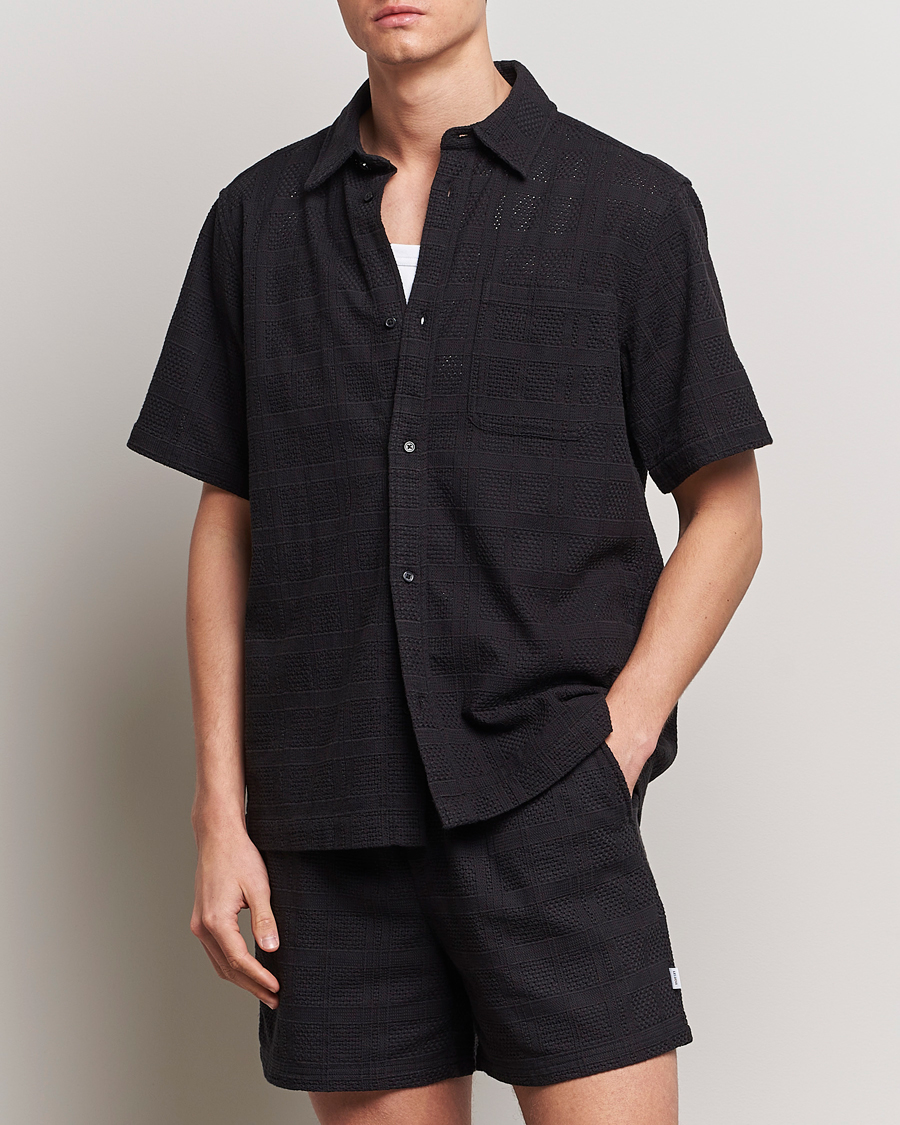 Herren | Aktuelle Marken | LES DEUX | Charlie Short Sleeve Knitted Shirt Black