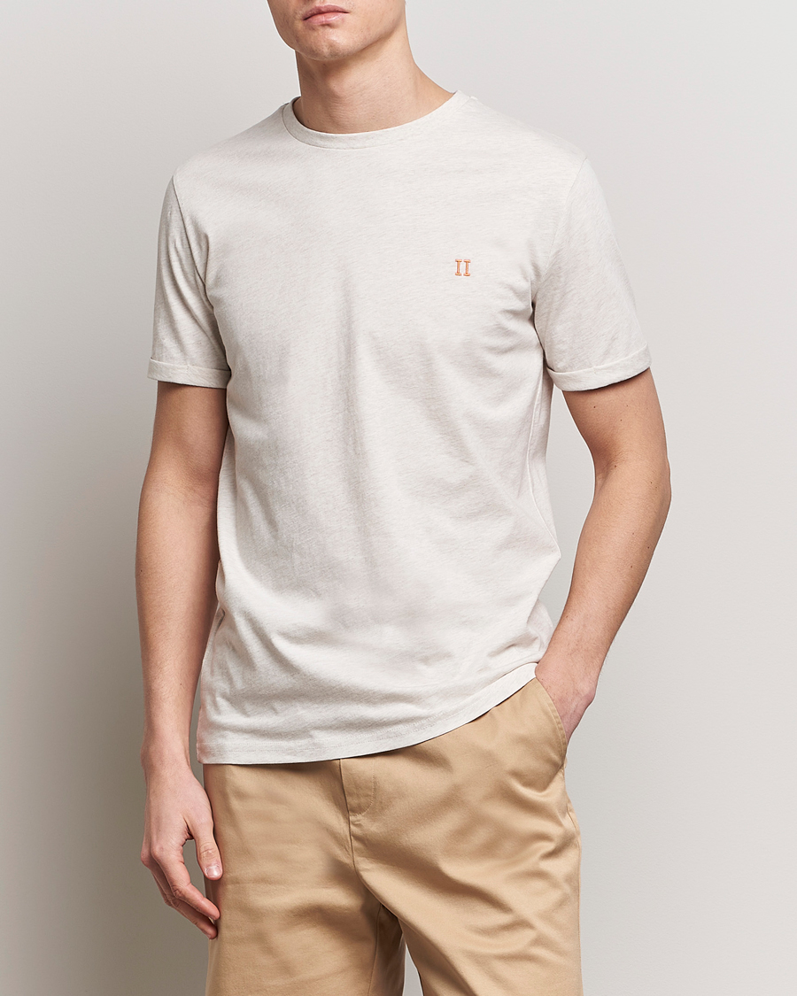 Herren |  | LES DEUX | Nørregaard Cotton T-Shirt Ivory Melange