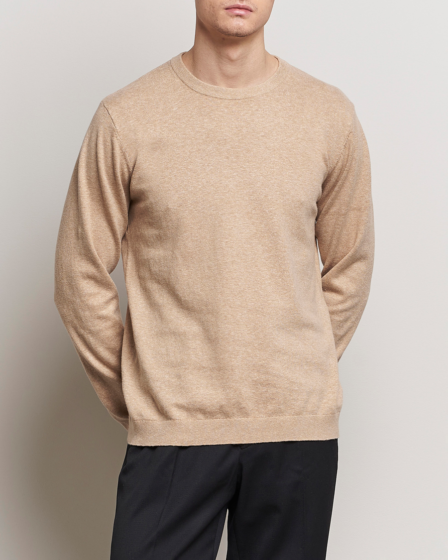 Herren | A Day's March | A Day\'s March | Alagon Cotton/Linen Crew Khaki