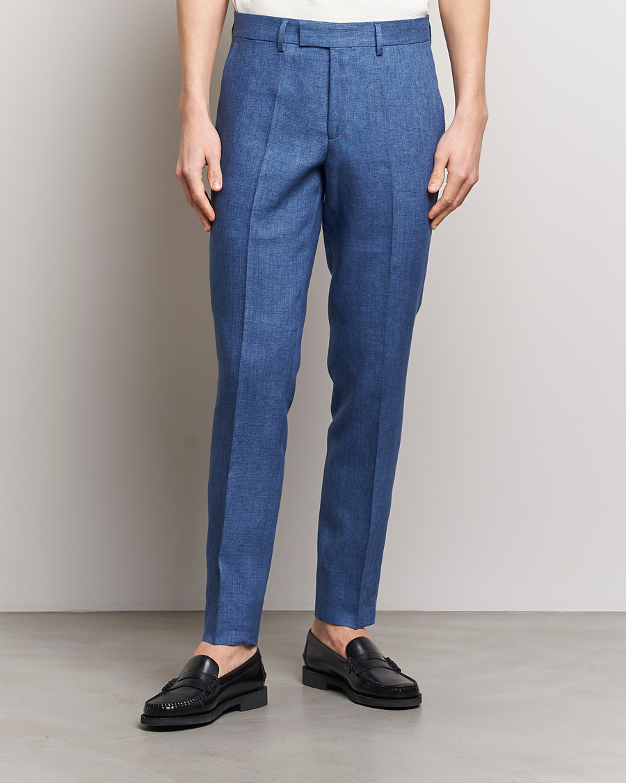 Herren | Kleidung | J.Lindeberg | Grant Super Linen Pants Chambray Blue
