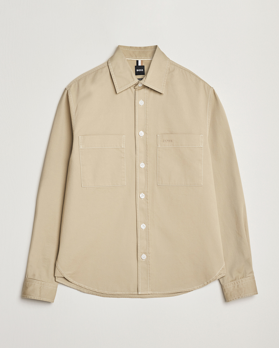 Herren | Hemden | BOSS BLACK | Owen Pocket Overshirt Light Beige